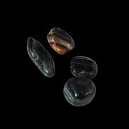 Blue Tigers Eye tiny tumbled stones  8-18mm 6-9g in sunshine - Rocks and Things Store