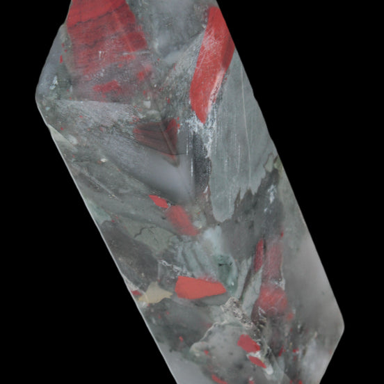 African Bloodstone obelisk 248g in sunshine - Rocks and Things Store