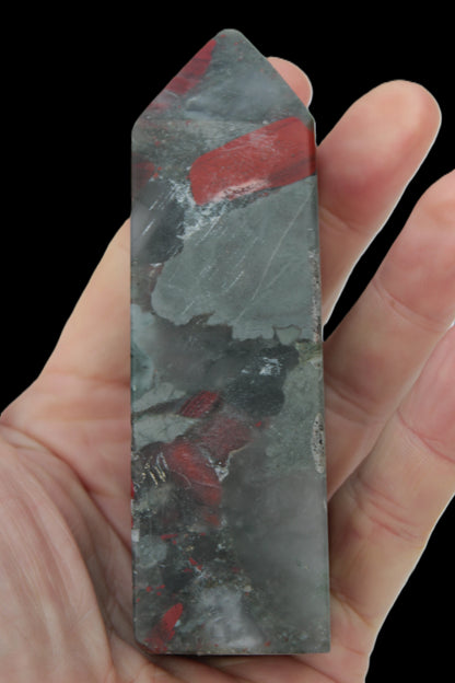 African Bloodstone obelisk 248g Rocks and Things