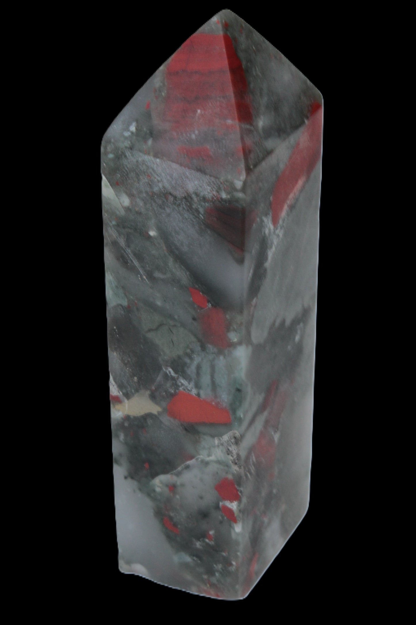 African Bloodstone obelisk 248g Rocks and Things