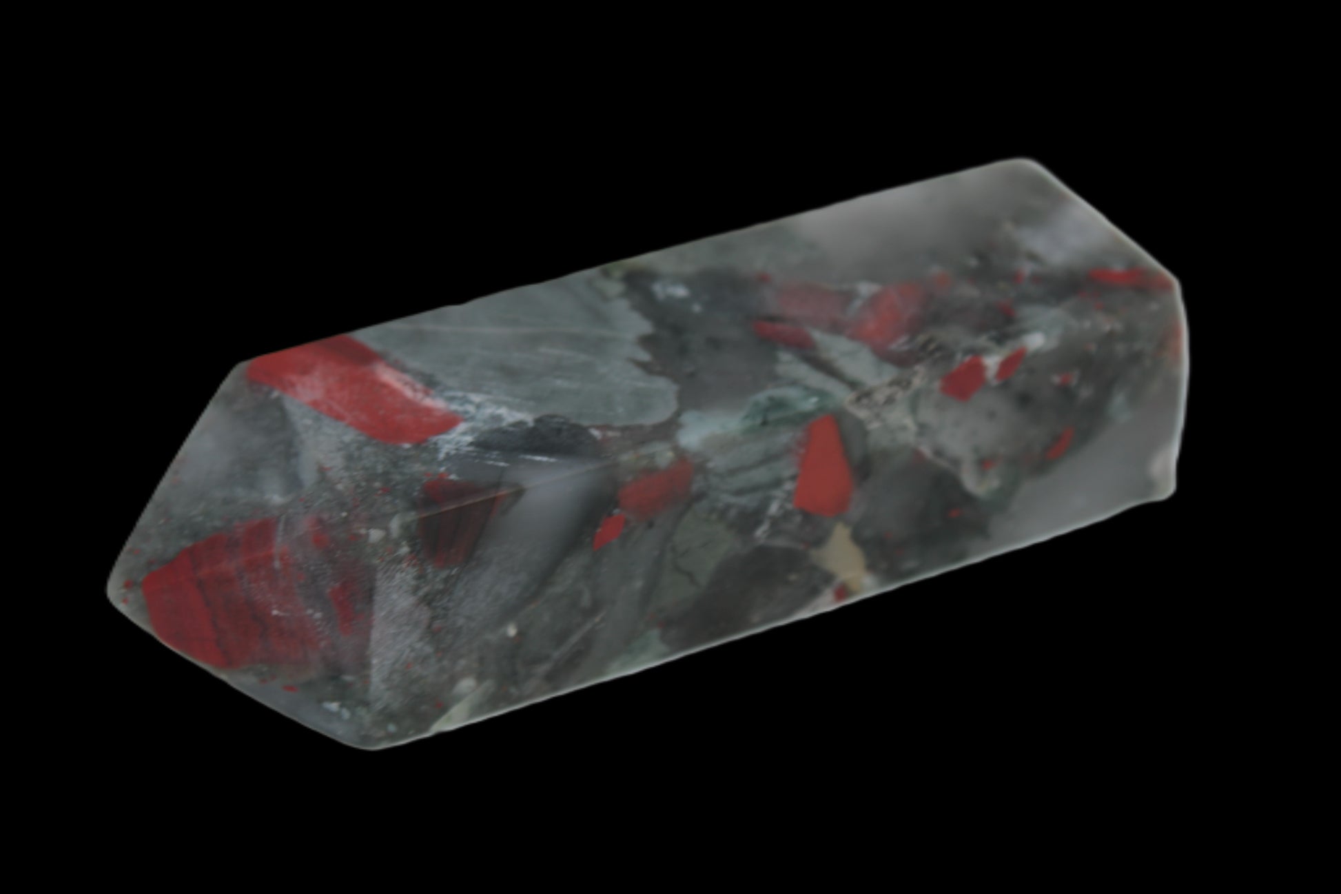 African Bloodstone obelisk 248g Rocks and Things