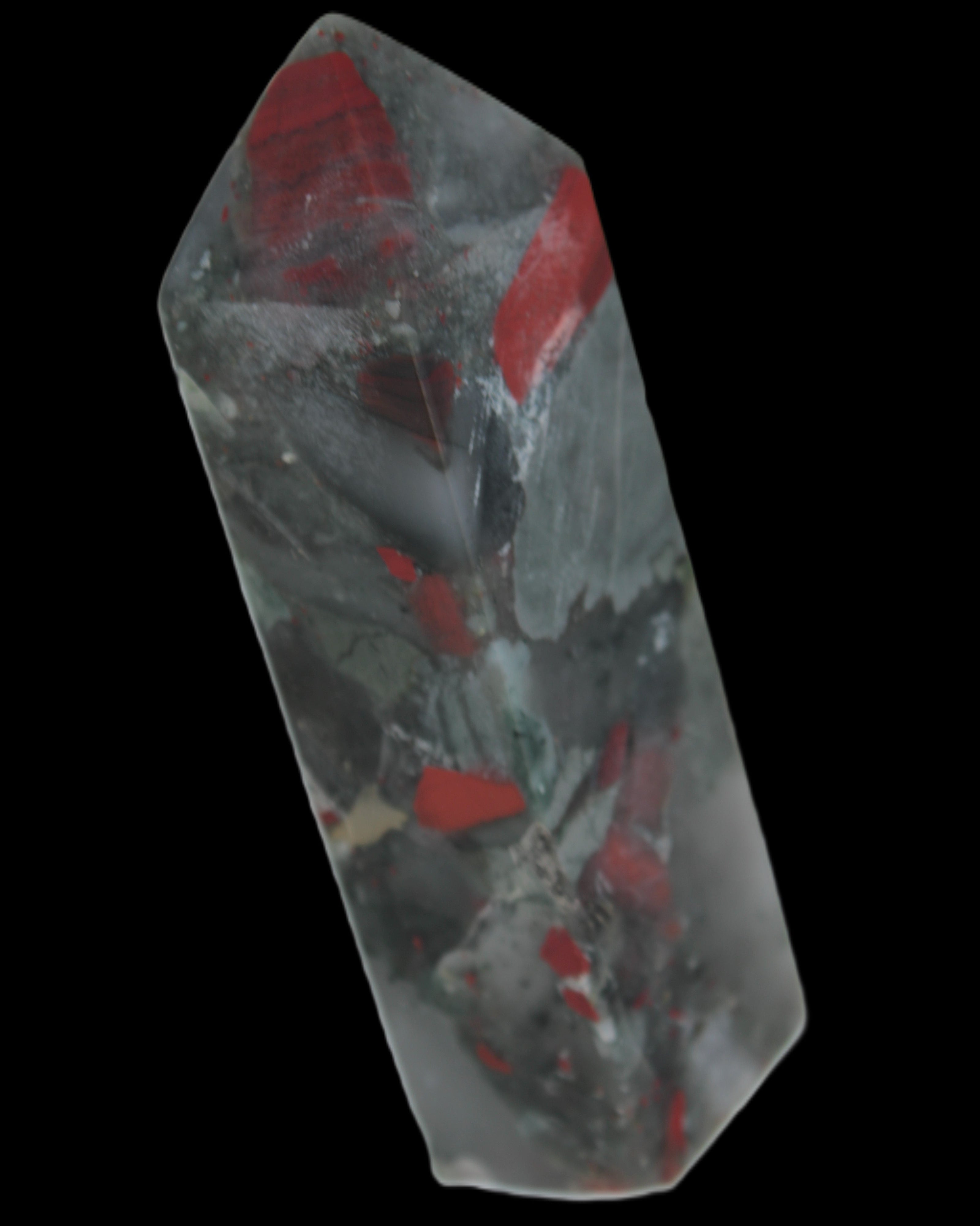 African Bloodstone obelisk 248g in sunshine - Rocks and Things Store