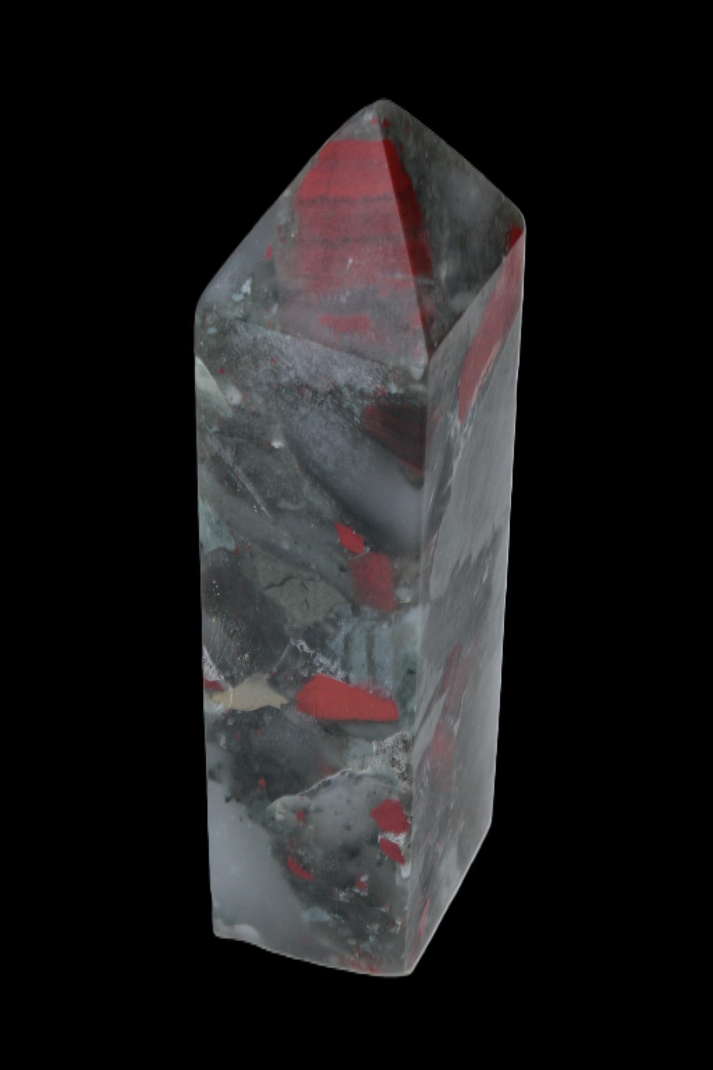 African Bloodstone obelisk 248g Rocks and Things