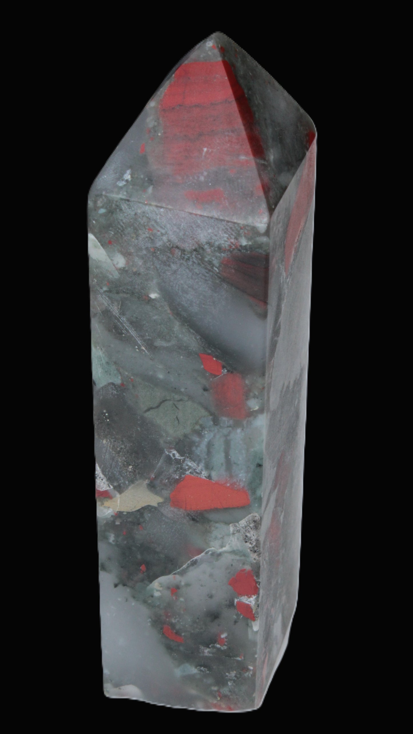 African Bloodstone obelisk 248g Rocks and Things