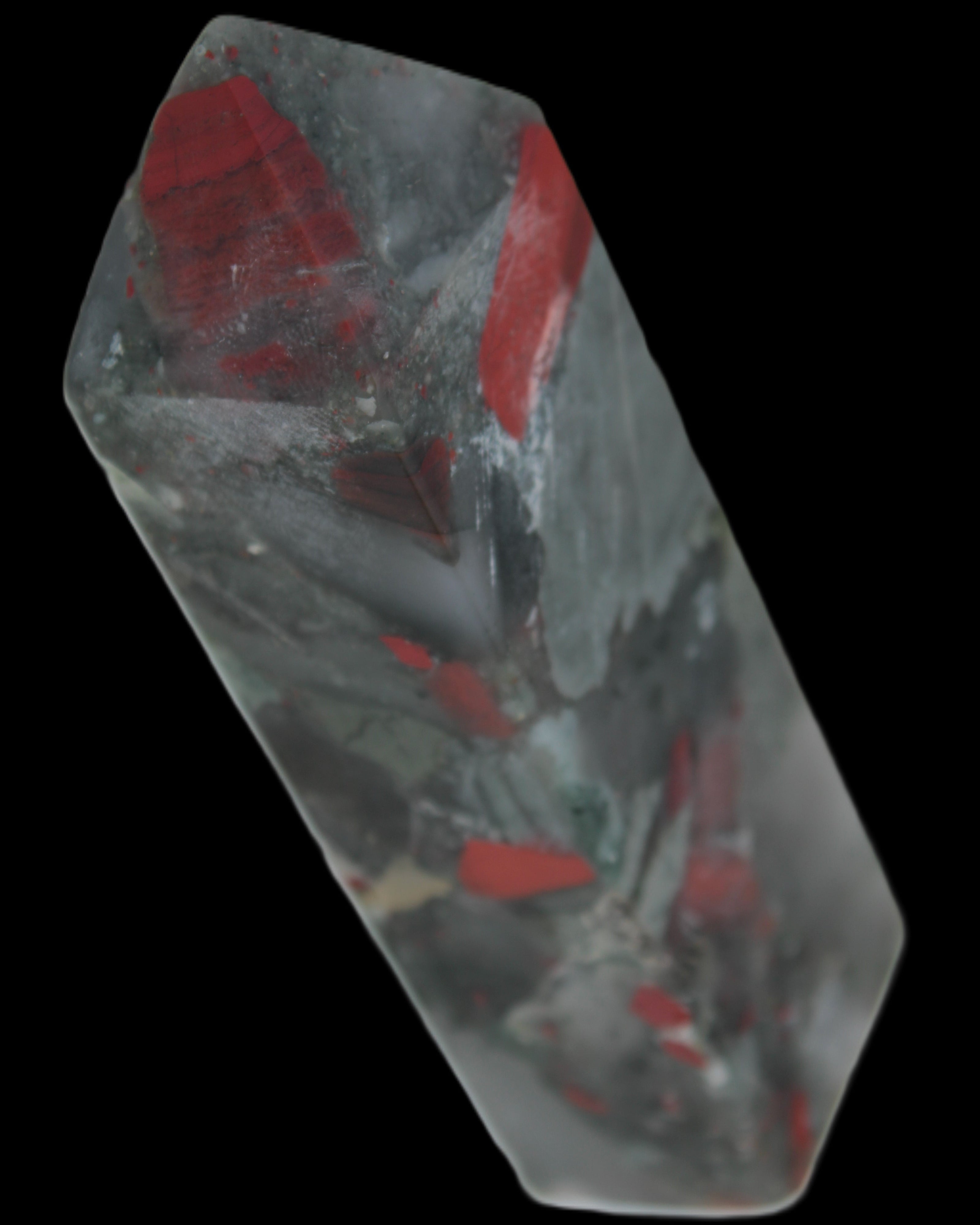 African Bloodstone obelisk 248g in sunshine - Rocks and Things Store