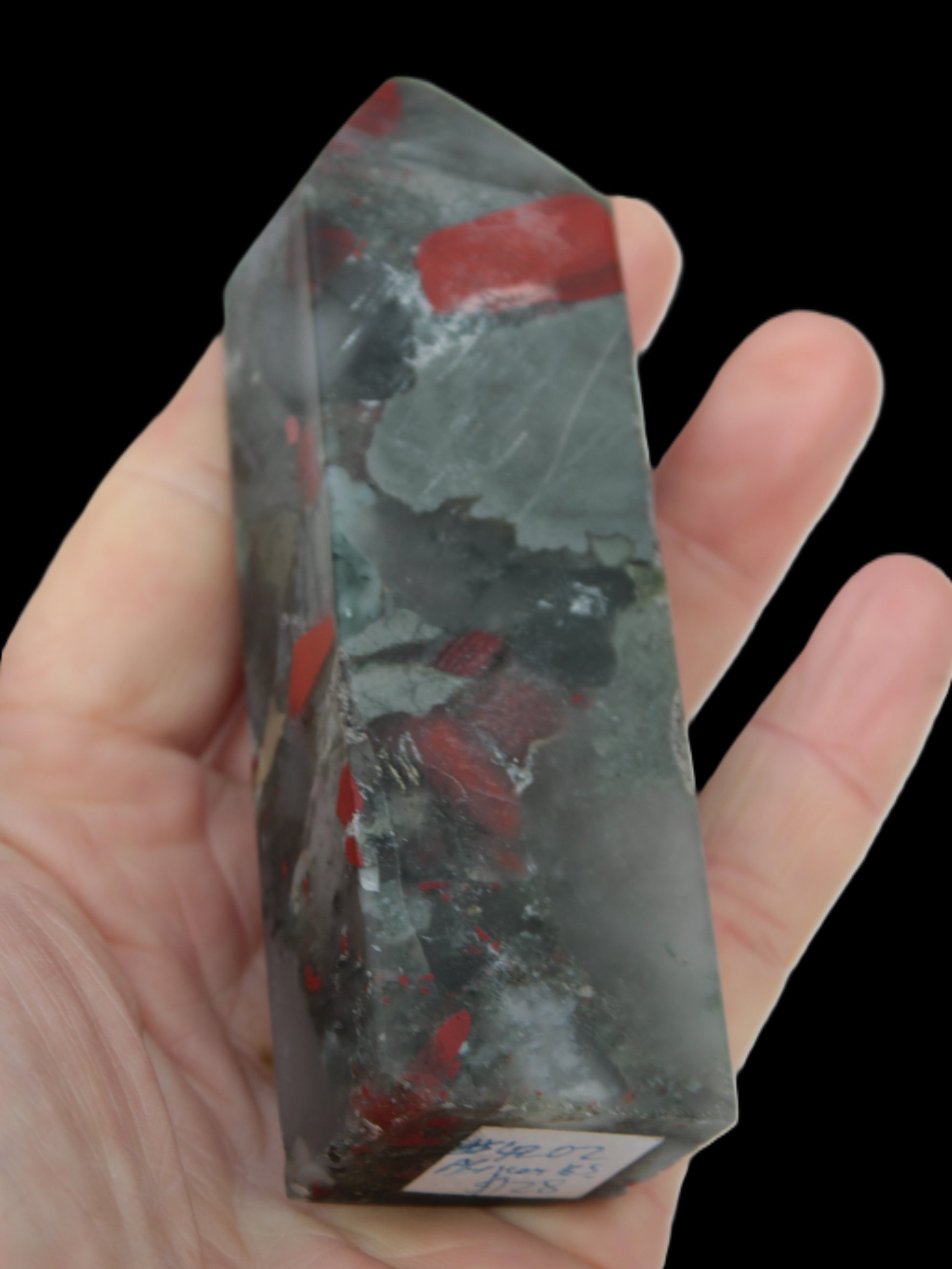 African Bloodstone obelisk 248g Rocks and Things