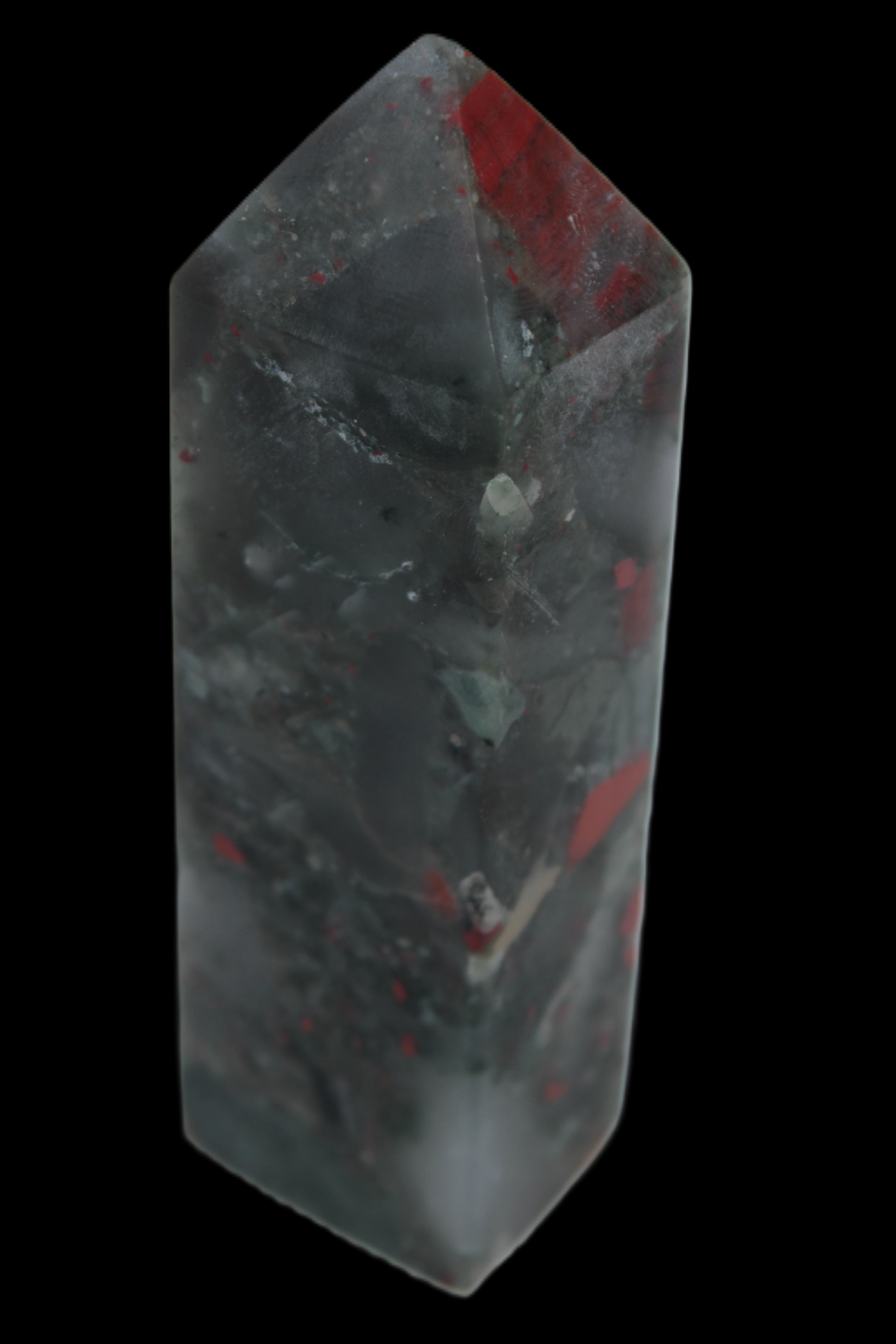 African Bloodstone obelisk 248g Rocks and Things