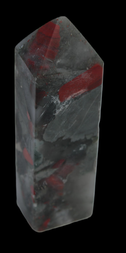 African Bloodstone obelisk 248g Rocks and Things