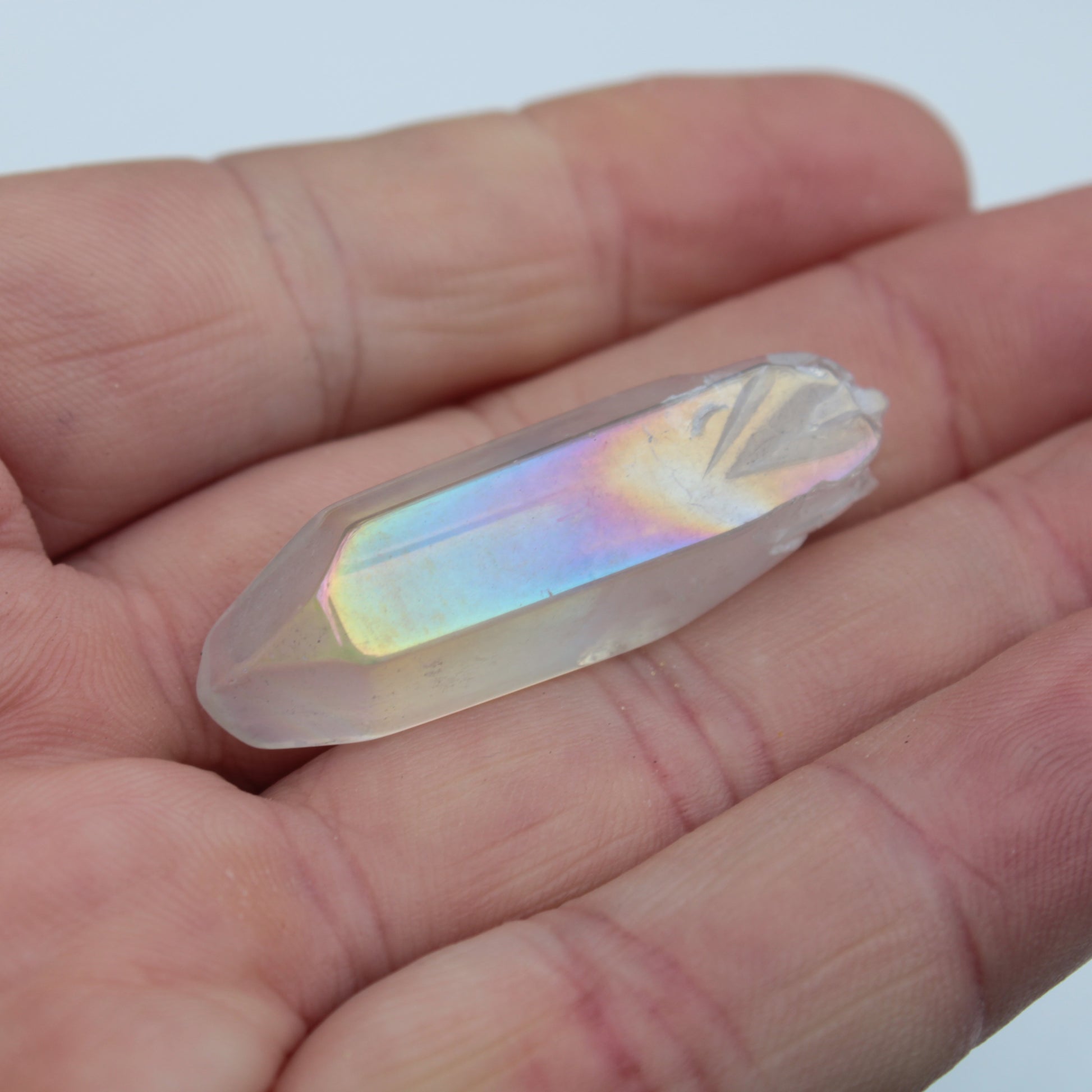 Aura Titanium electroplated Quartz crystals 7-10g Rocks and Things