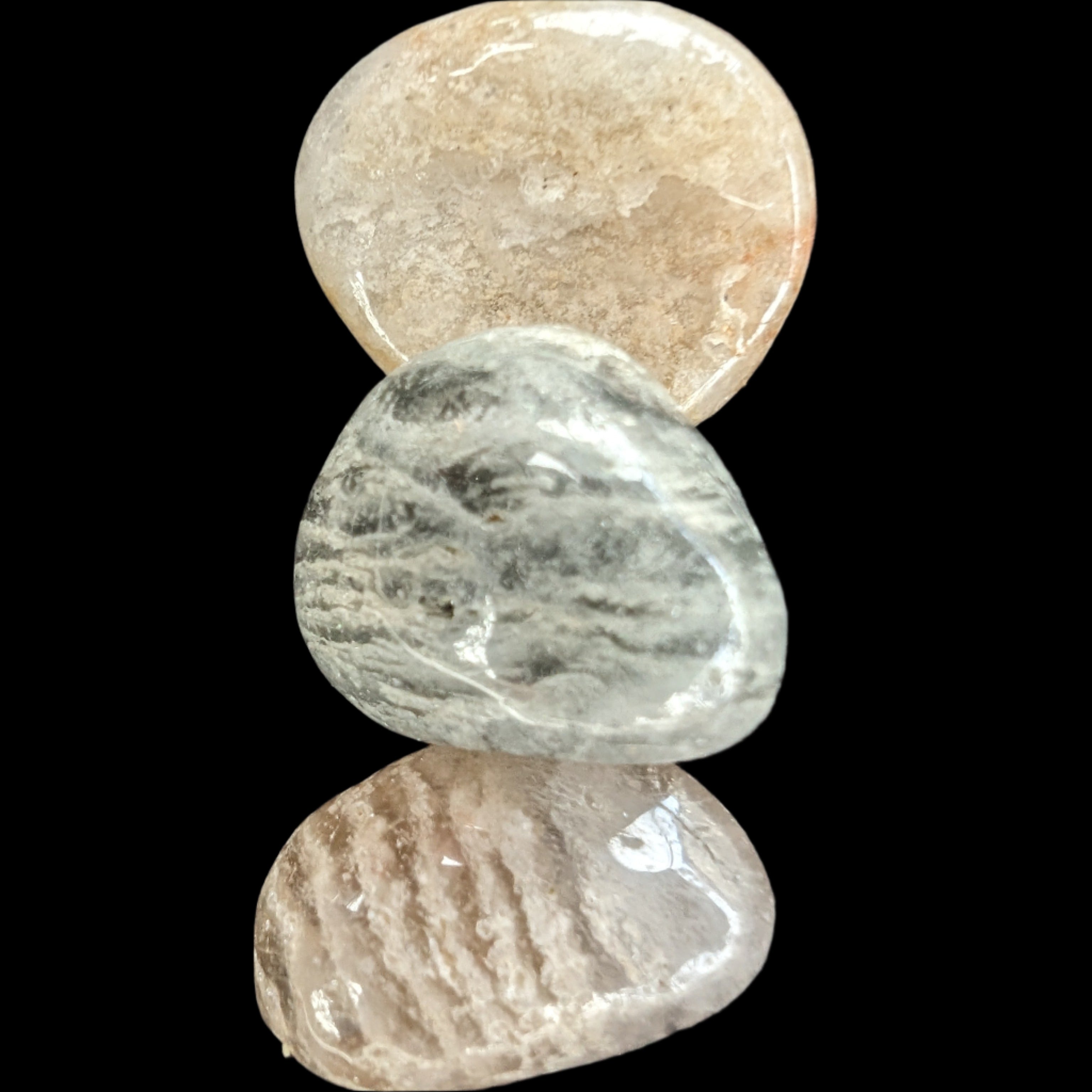 Phantom Quartz 3 polished crystals 9-11g - Rocks and Things Store