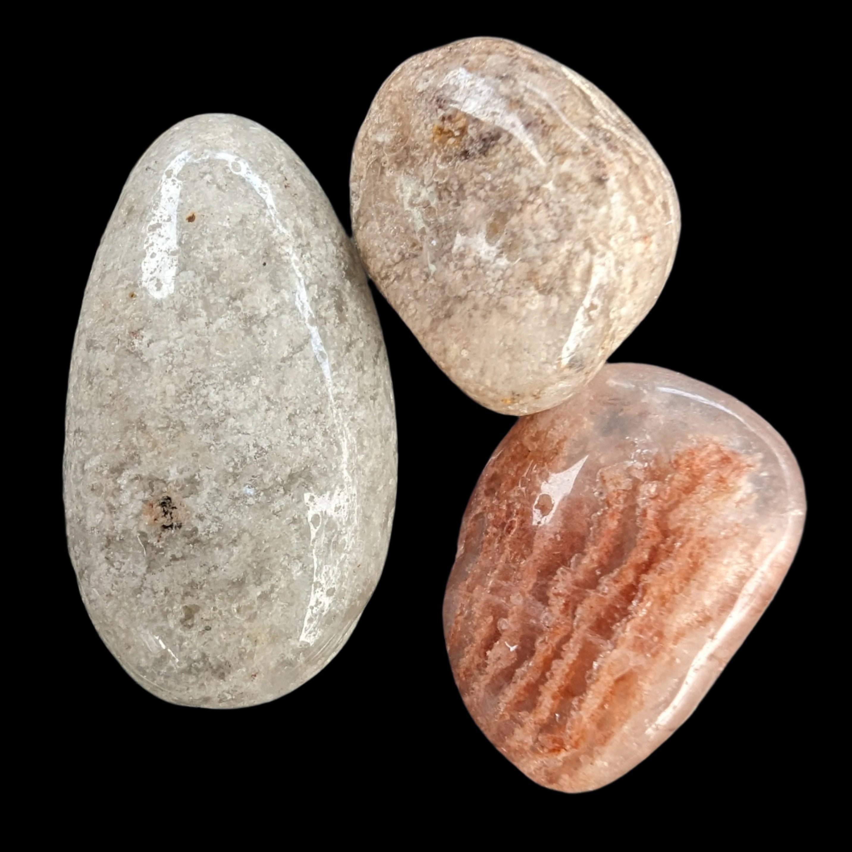 Phantom Quartz 3 polished crystals 9-11g - Rocks and Things Store