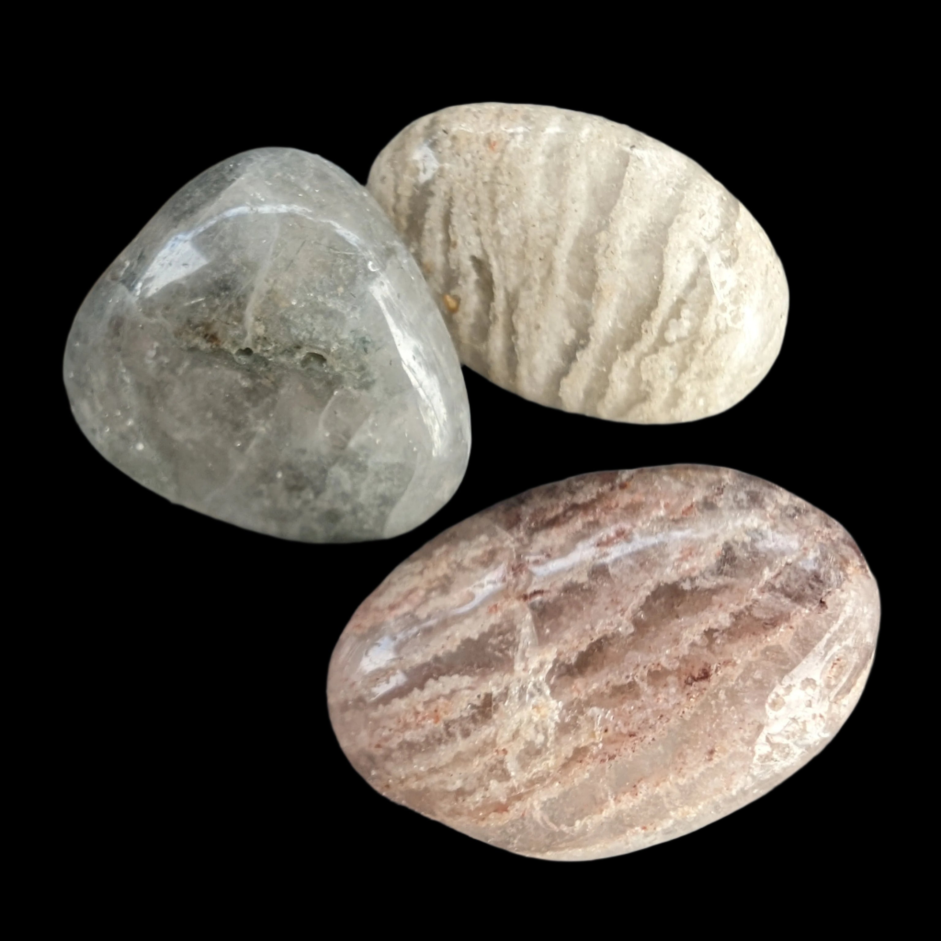 Phantom Quartz 3 polished crystals 9-11g - Rocks and Things Store