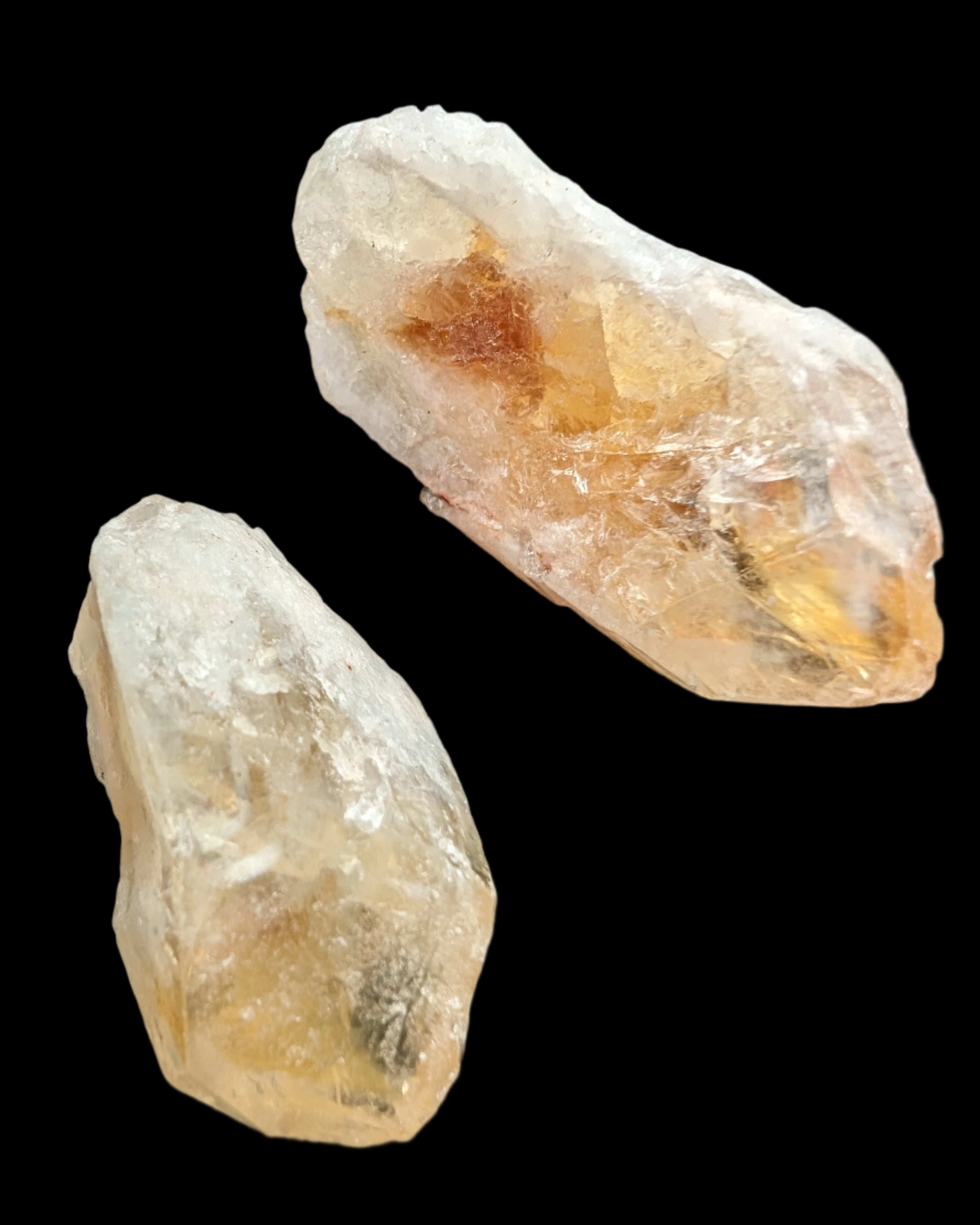 Citrine 2/3 crystals from Brazil 13-19g  in sunshine - Rocks and Things Store