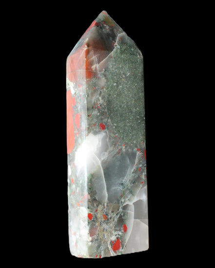 African Bloodstone obelisk 347g in sunlight - Rocks and Things Store