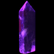 African Bloodstone obelisk 347g in UV light - Rocks and Things Store