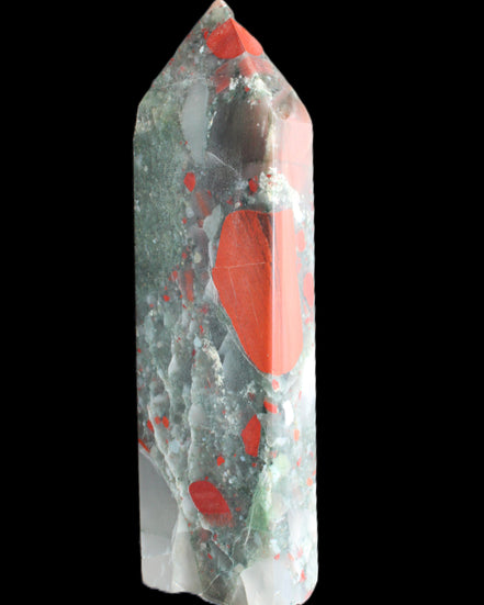 African Bloodstone obelisk 347g in sunlight - Rocks and Things Store