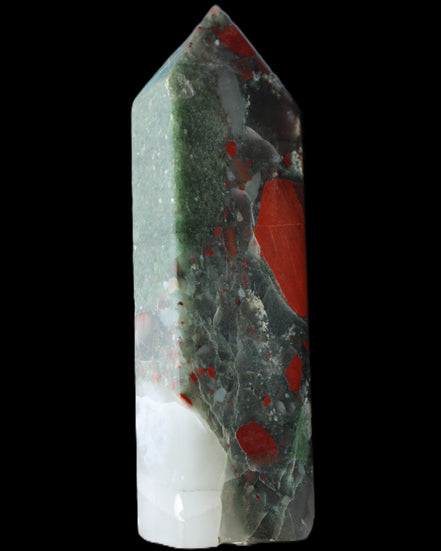 African Bloodstone obelisk 347g in sunlight - Rocks and Things Store