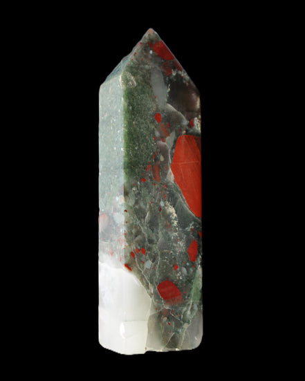 African Bloodstone obelisk 347g in sunlight - Rocks and Things Store
