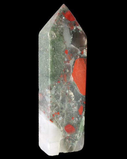 African Bloodstone obelisk 347g in sunlight - Rocks and Things Store