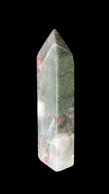 African Bloodstone obelisk 347g in sunlight - Rocks and Things Store
