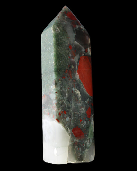 African Bloodstone obelisk 347g in sunlight - Rocks and Things Store