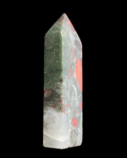 African Bloodstone obelisk 347g in sunlight - Rocks and Things Store