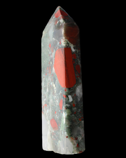 African Bloodstone obelisk 347g in sunlight - Rocks and Things Store