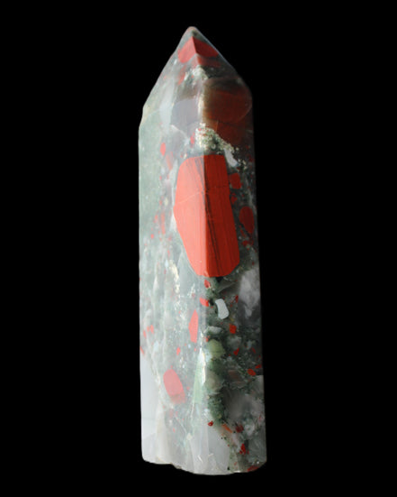 African Bloodstone obelisk 347g in sunlight - Rocks and Things Store