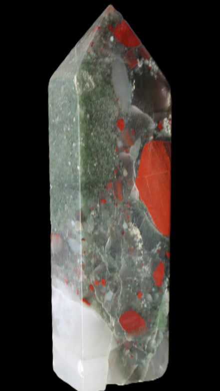African Bloodstone obelisk 347g in sunlight - Rocks and Things Store