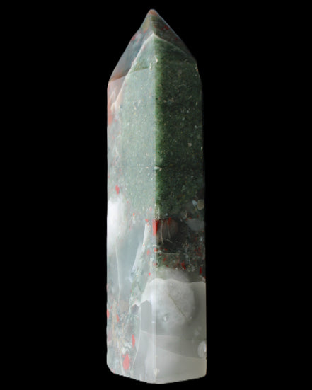 African Bloodstone obelisk 347g in sunlight - Rocks and Things Store