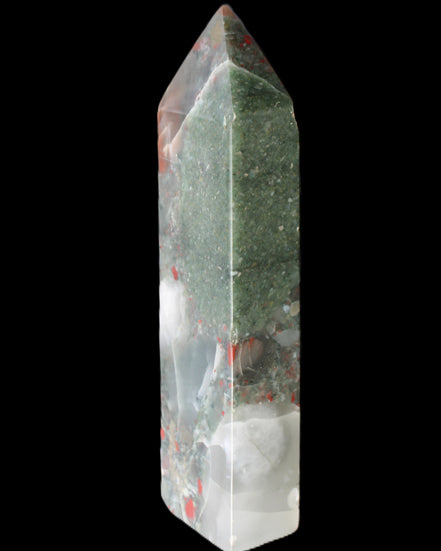 African Bloodstone obelisk 347g in sunlight - Rocks and Things Store