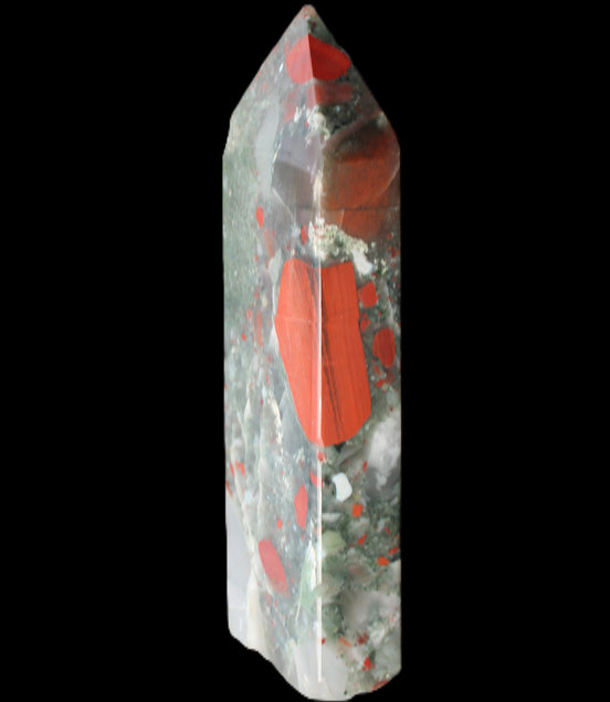 African Bloodstone obelisk 347g in sunlight - Rocks and Things Store