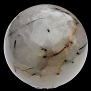 Tourmaline in Quartz sphere 86mm 894g in sunlight - Rocks and Things Store