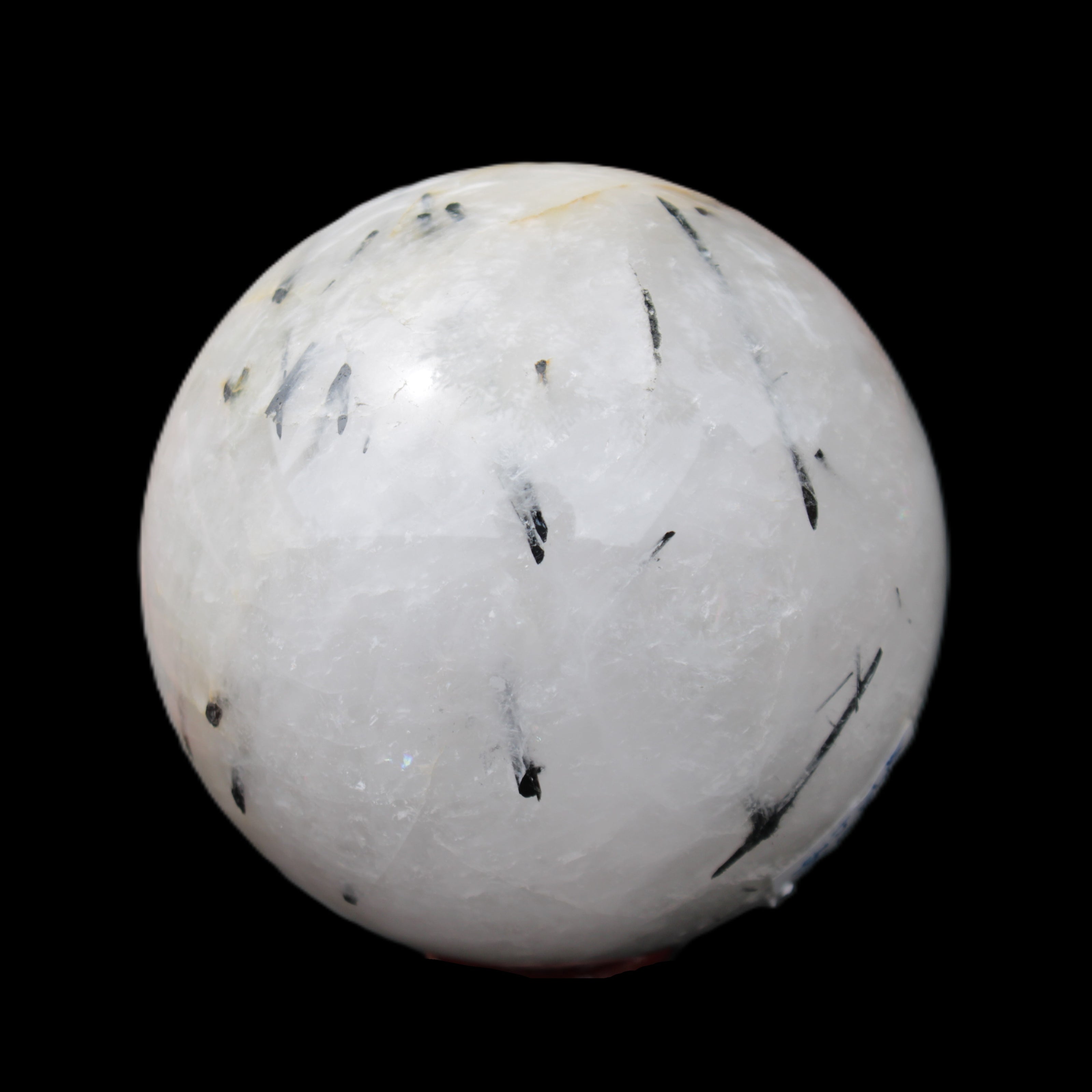 Tourmaline in Quartz sphere 86mm 894g in sunlight - Rocks and Things Store