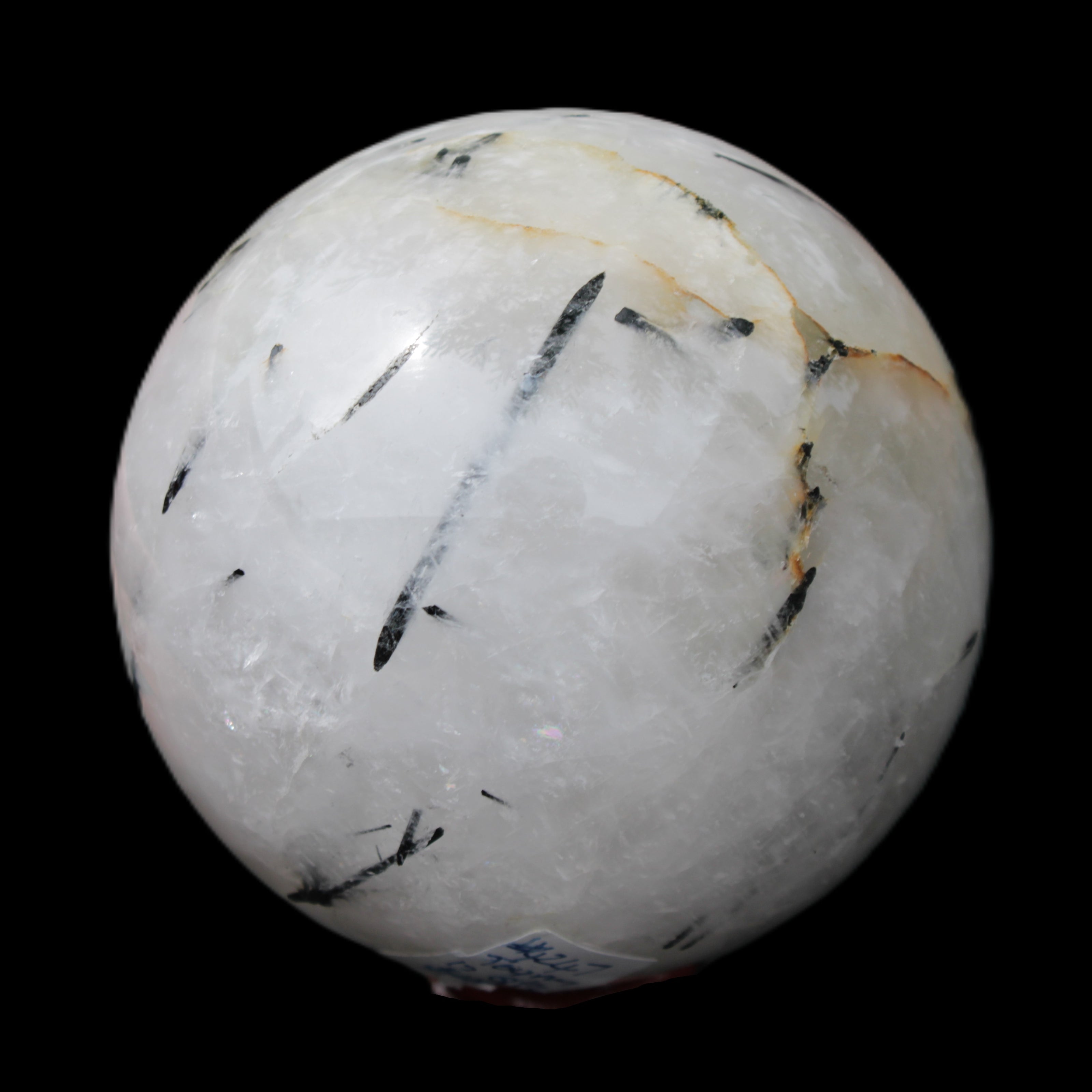 Tourmaline in Quartz sphere 86mm 894g in sunlight - Rocks and Things Store