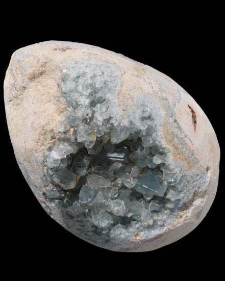 Blue Celestite geode 4990g in sunshine - Rocks and Things Store