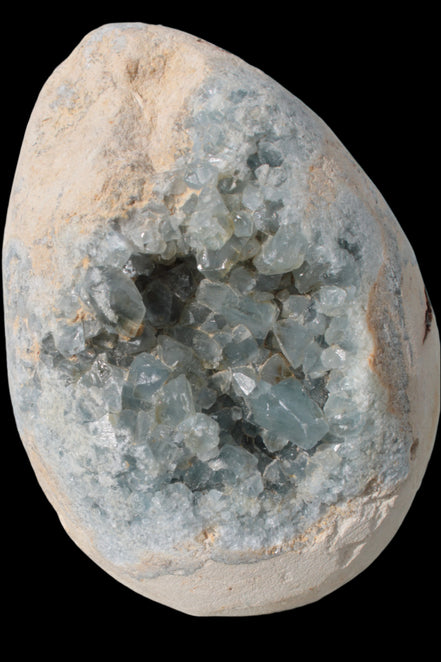 Blue Celestite geode 4990g in sunshine - Rocks and Things Store