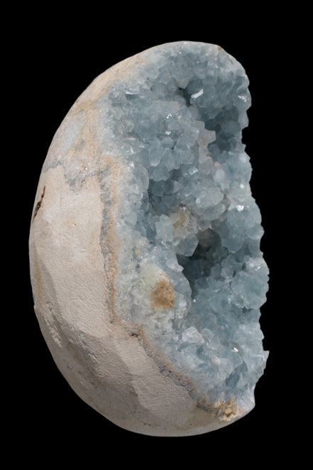 Blue Celestite geode 4990g in sunshine - Rocks and Things Store