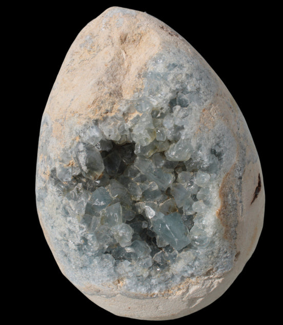 Blue Celestite geode 4990g in sunshine - Rocks and Things Store