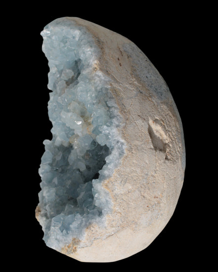 Blue Celestite geode 4990g in sunshine - Rocks and Things Store