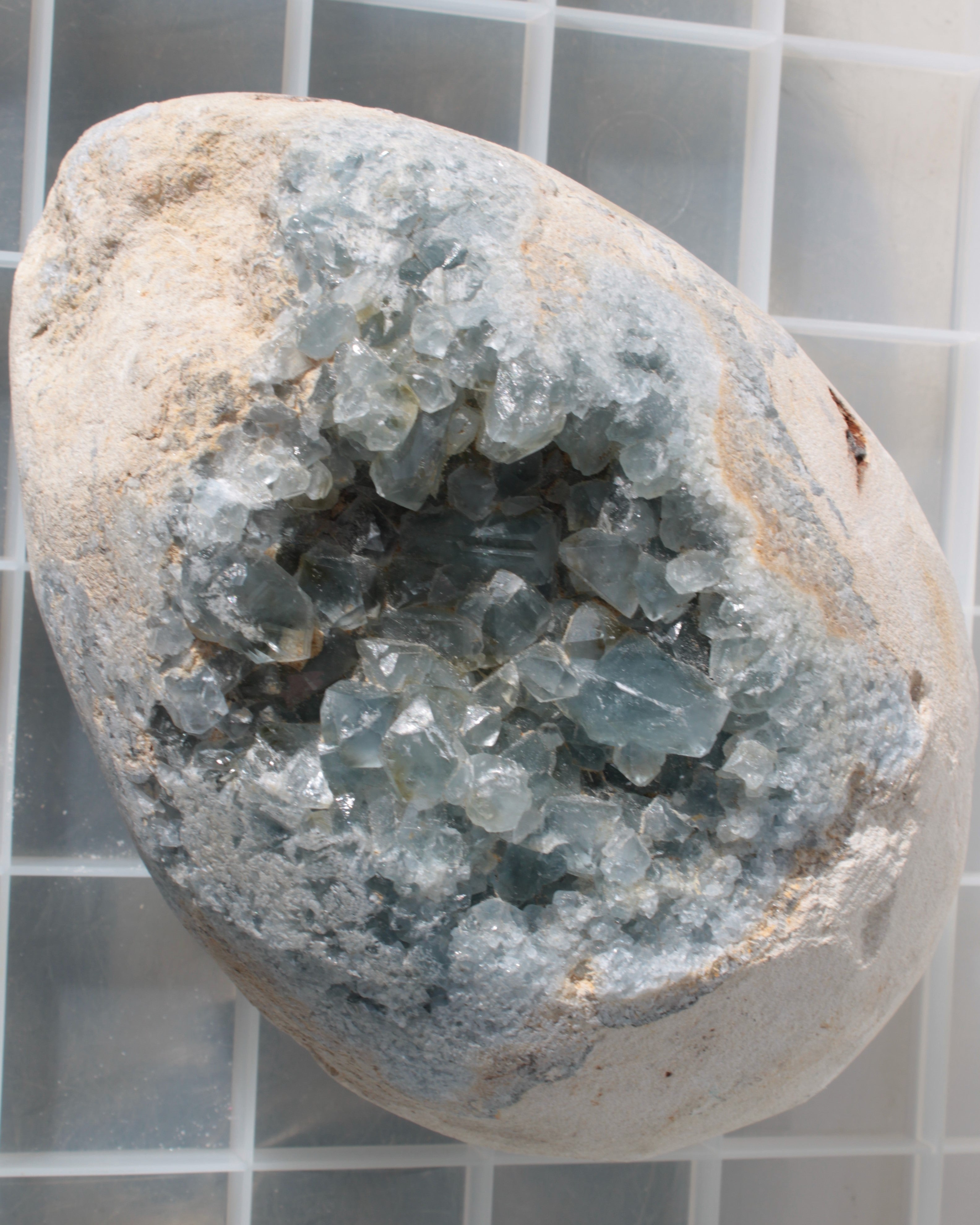 Blue Celestite geode 4990g Rocks and Things