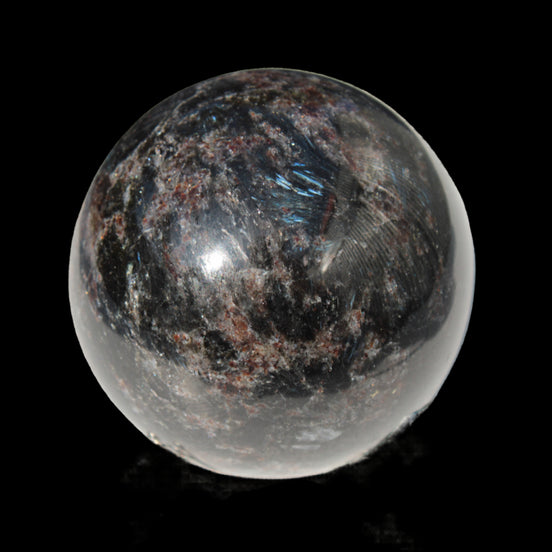 Astrophyllite Garnet sphere 61mm 367g - Rocks and Things Store