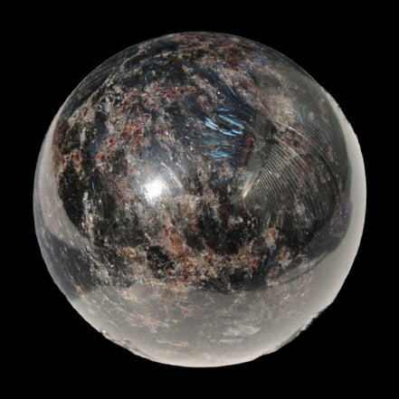 Astrophyllite Garnet sphere 61mm 367g - Rocks and Things Store