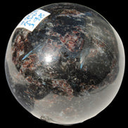Astrophyllite Garnet sphere 61mm 367g - Rocks and Things Store