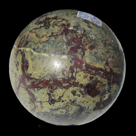 Dragons Blood Stone sphere 83mm 928g in sunlight - Rocks and Things Store