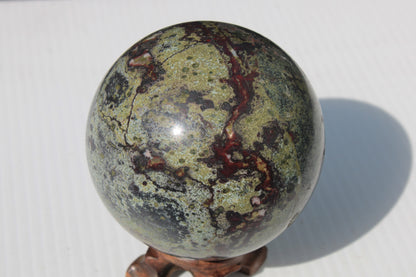 Dragons Blood Stone sphere 83mm 928g Rocks and Things