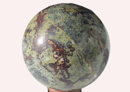 Dragons Blood Stone sphere 83mm 928g Rocks and Things