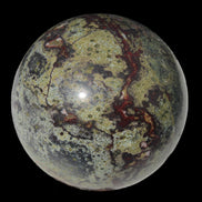 Dragons Blood Stone sphere 83mm 928g in sunlight - Rocks and Things Store