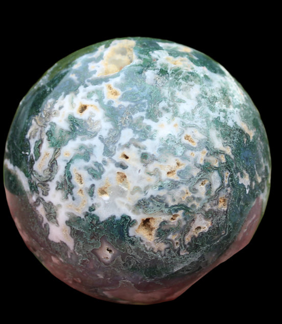 Moss Agate sphere 69mm 432g -Rocks and Things Store