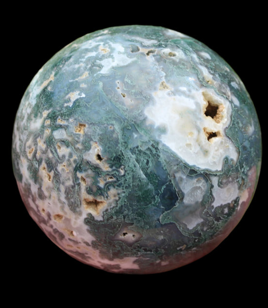 Moss Agate sphere 69mm 432g -Rocks and Things Store